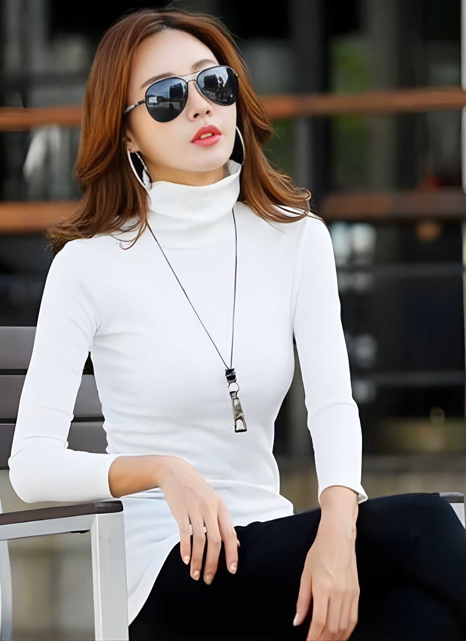 Classic Black Metal Frame Aviator Sunglasses