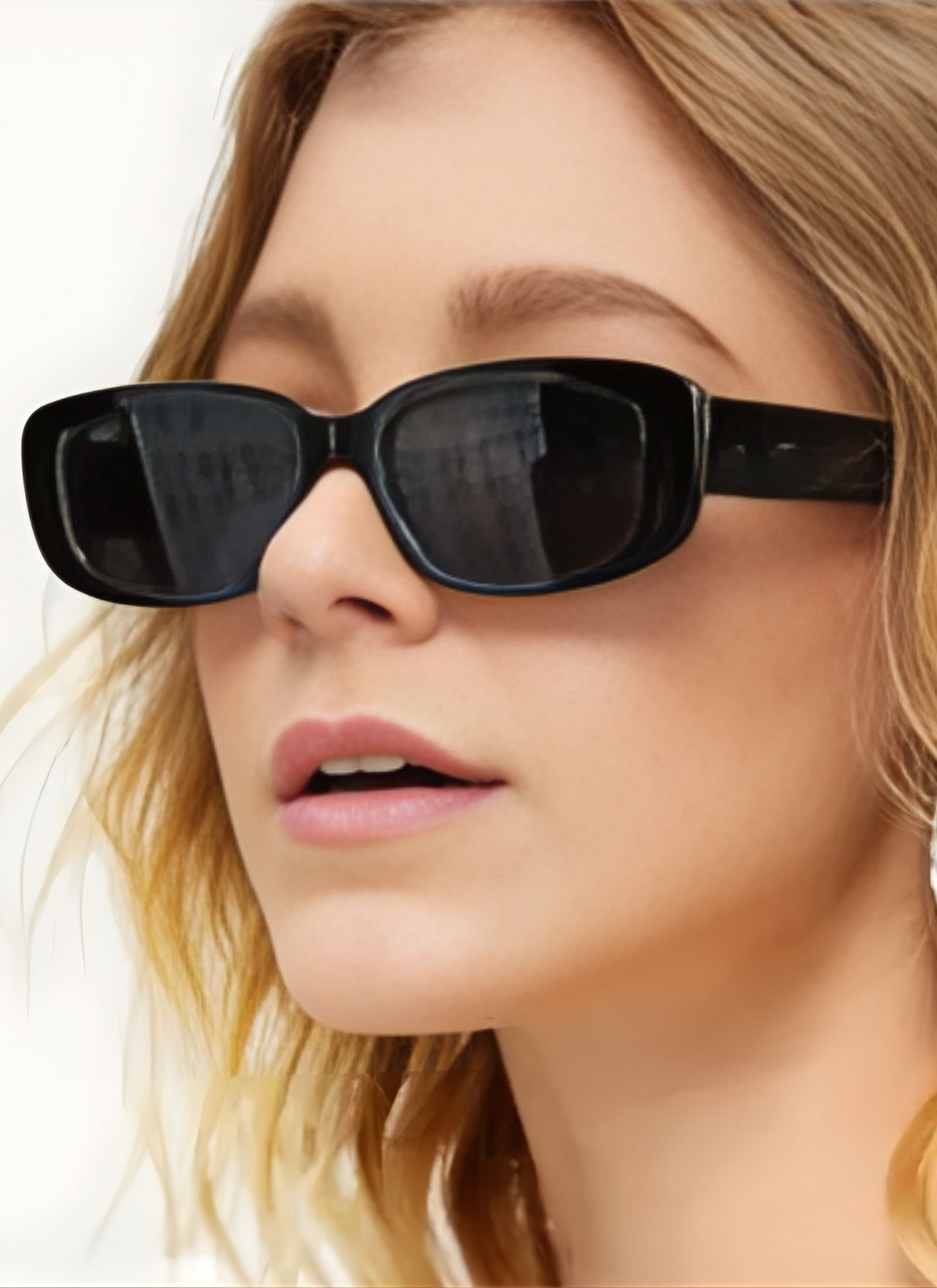 Vintage-Inspired Rectangular Frame Sunglasses